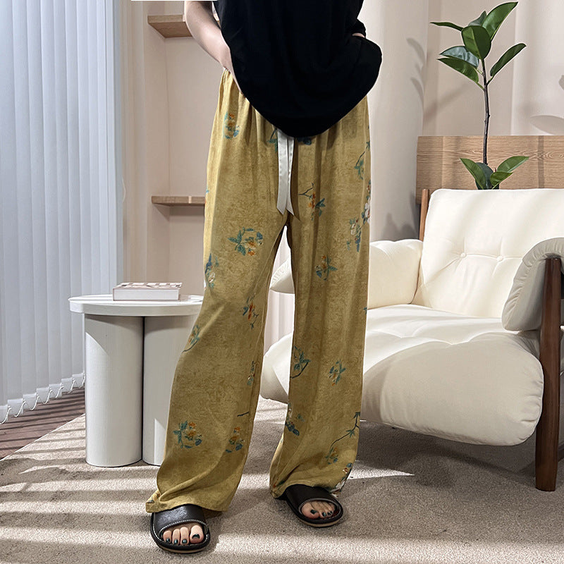 Ladies' New Spring And Autumn Chinese Style Home Pants Can Be Worn Outside